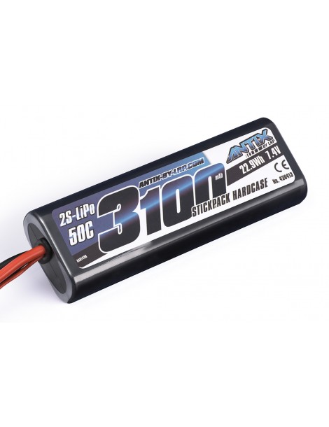 ANTIX by LRP 3100 - 7.4V - 50C LiPo Car Stickpack Hardcase - T-Plug