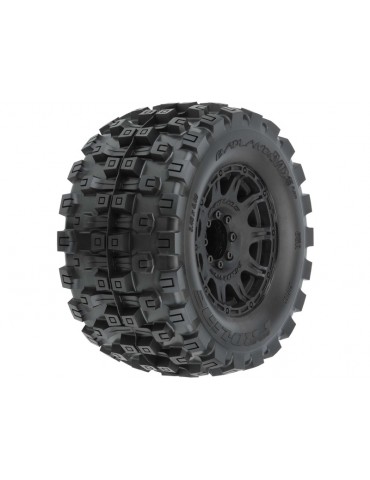 Pro-Line Wheels 3.8", Badlands MX38 HP BELTED 3.8" MT H17mm Blk Raid (2)