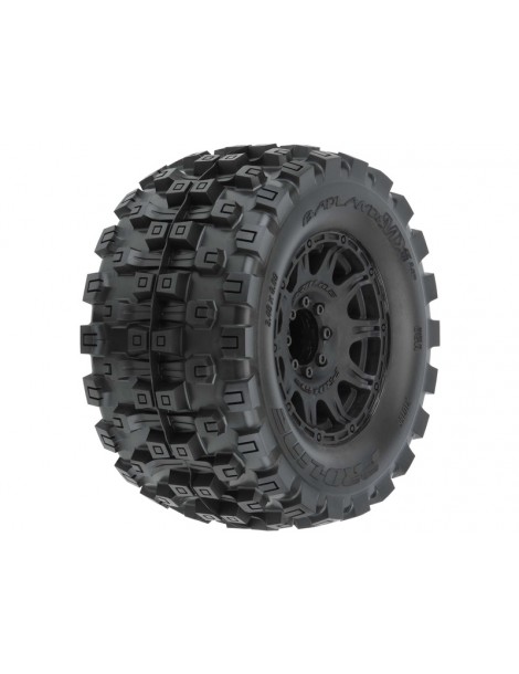 Pro-Line Wheels 3.8", Badlands MX38 HP BELTED 3.8" MT H17mm Blk Raid (2)
