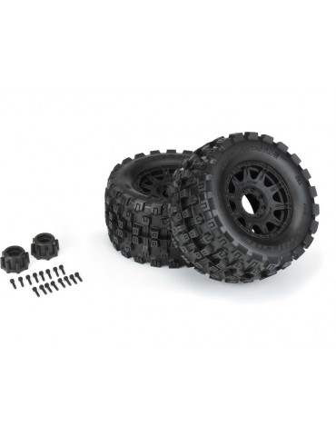 Pro-Line Wheels 3.8", Badlands MX38 HP BELTED 3.8" MT H17mm Blk Raid (2)