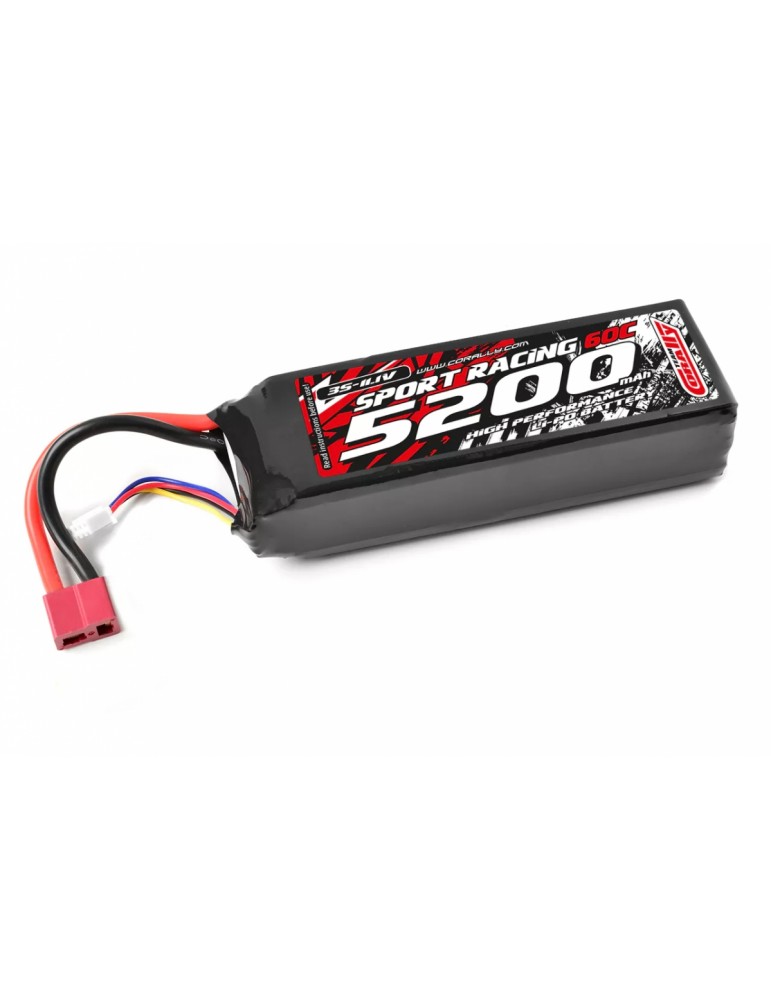 Sport Racing 60C - 5200mAh - 11.1V 3S - LiPo Semi-Soft case - T-Dean