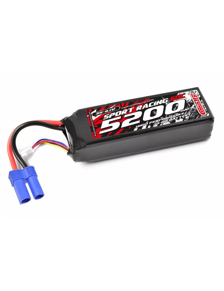 Sport Racing 60C - 5200mAh - 11.1V 3S - LiPo Semi-Soft case - EC5