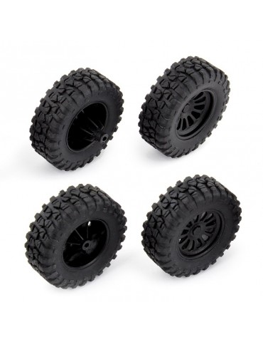 MT28 Front and Rear Wheels and Tires, mounted