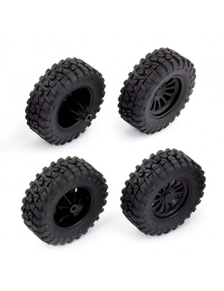MT28 Front and Rear Wheels and Tires, mounted