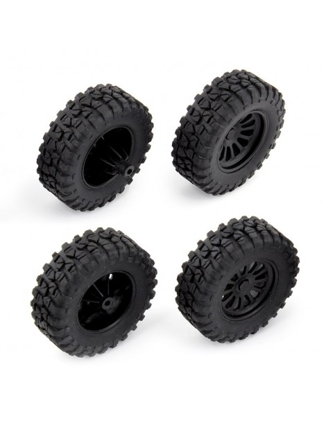 MT28 Front and Rear Wheels and Tires, mounted