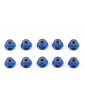 FT Locknuts, M4, flanged, blue aluminum