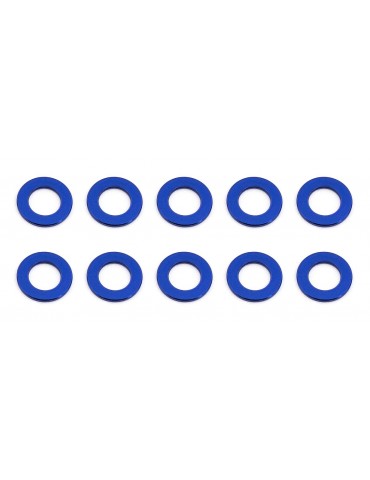 Ballstud Washers, 5.5x3.0x0.5 mm, blue aluminum