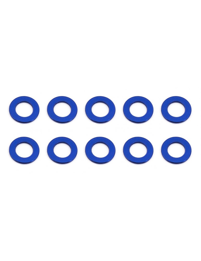 Ballstud Washers, 5.5x3.0x0.5 mm, blue aluminum
