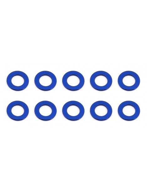 Ballstud Washers, 5.5x3.0x0.5 mm, blue aluminum