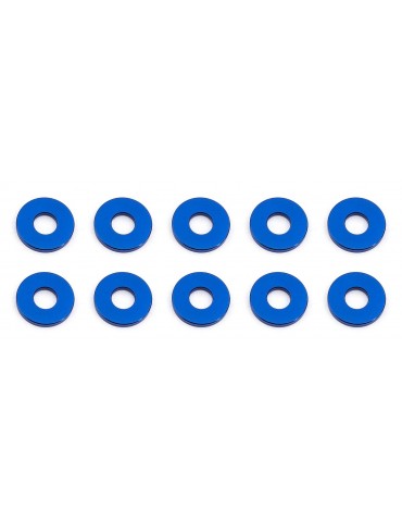 Bulkhead Washers, 7.8x3.0x1.0 mm, blue aluminum