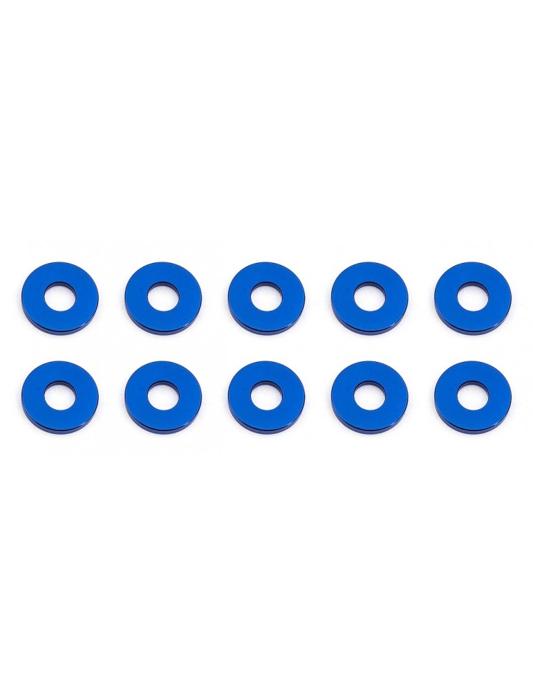 Bulkhead Washers, 7.8x3.0x1.0 mm, blue aluminum