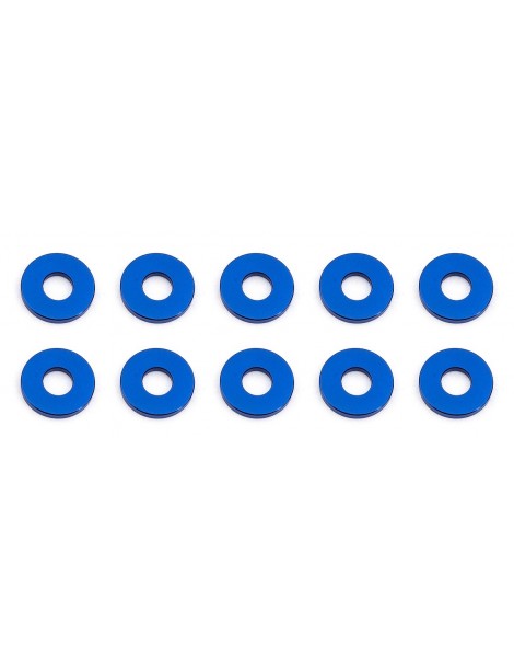 Bulkhead Washers, 7.8x3.0x1.0 mm, blue aluminum