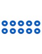 Bulkhead Washers, 7.8x3.0x1.0 mm, blue aluminum