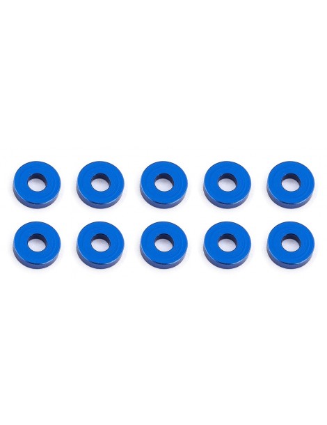 Bulkhead Washers, 7.8x2.0 mm, blue aluminum