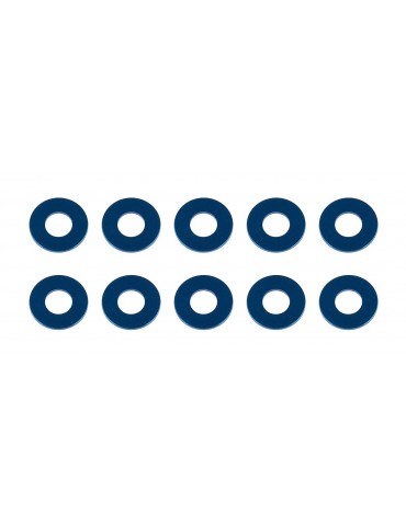 Washers, 7.8x3.5x0.5mm, blue aluminum