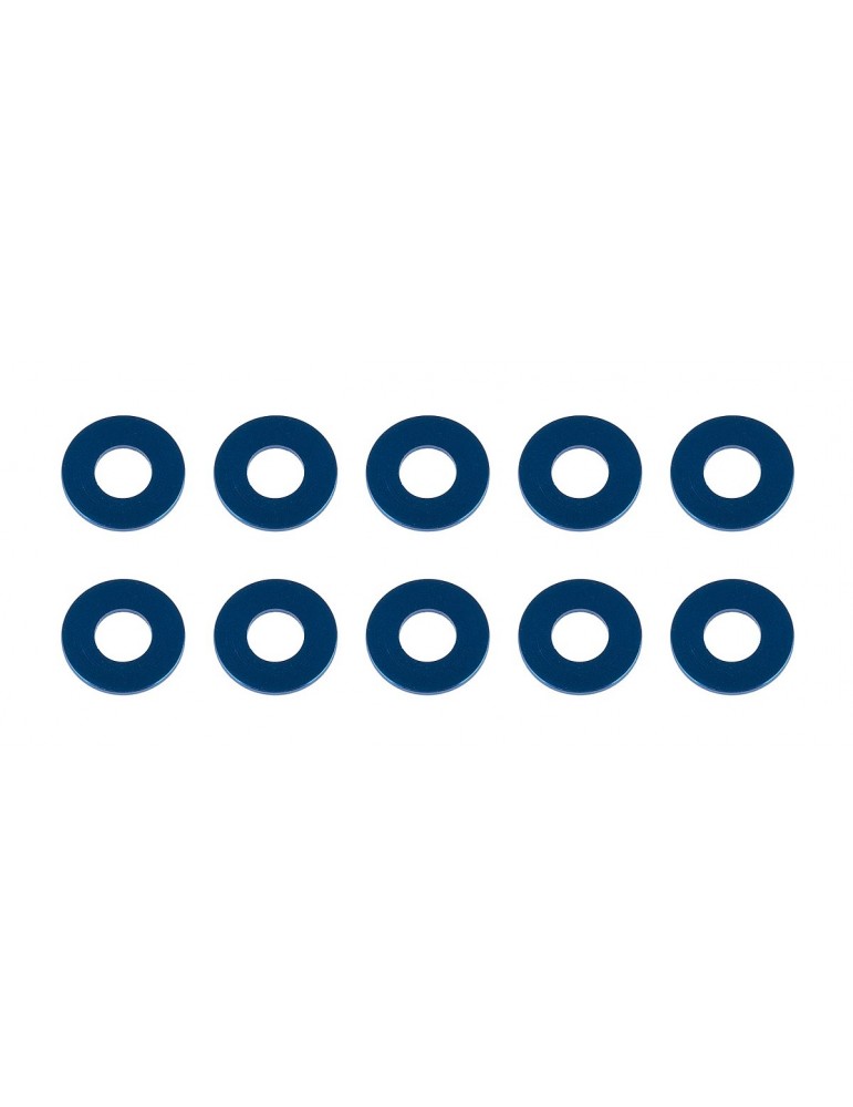Washers, 7.8x3.5x0.5mm, blue aluminum