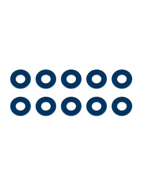 Washers, 7.8x3.5x0.5mm, blue aluminum