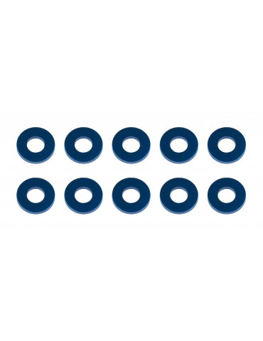 Washers, 7.8x3.5x1.0mm, blue aluminum