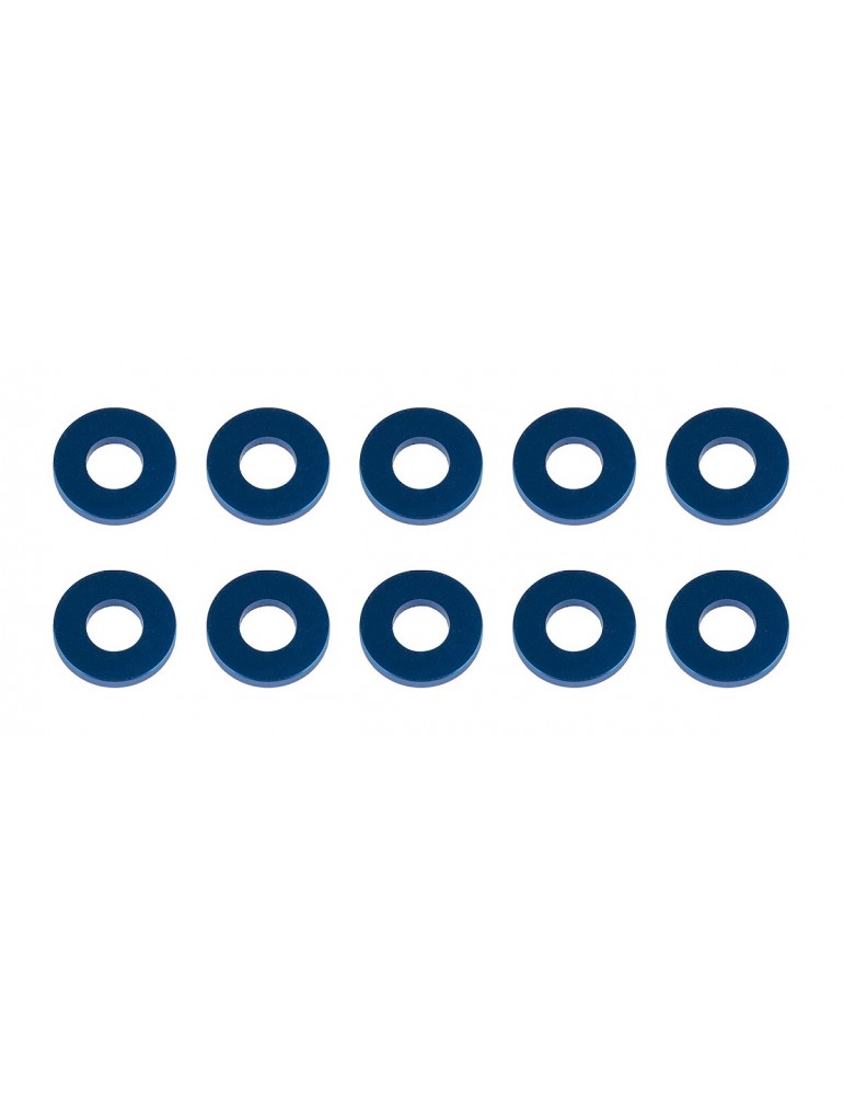 Washers, 7.8x3.5x1.0mm, blue aluminum