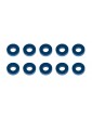Washers, 7.8x3.5x2.0mm, blue aluminum