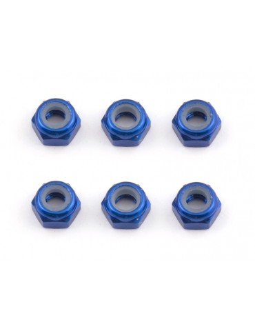 FT Locknuts, M3, blue aluminum
