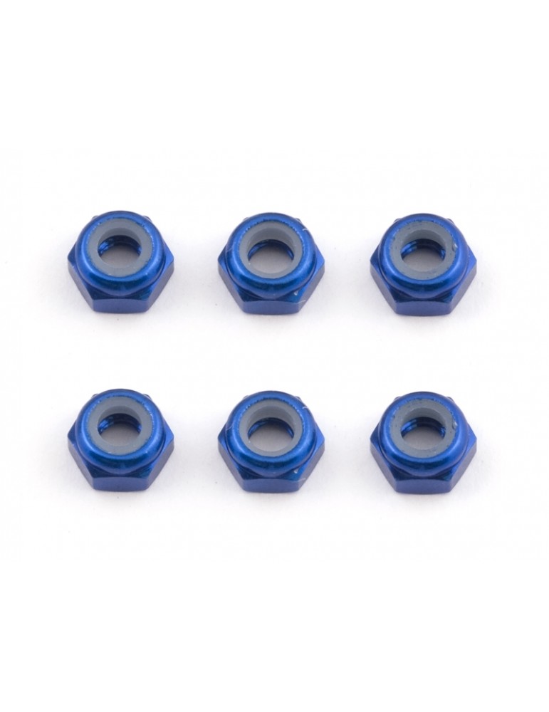 FT Locknuts, M3, blue aluminum