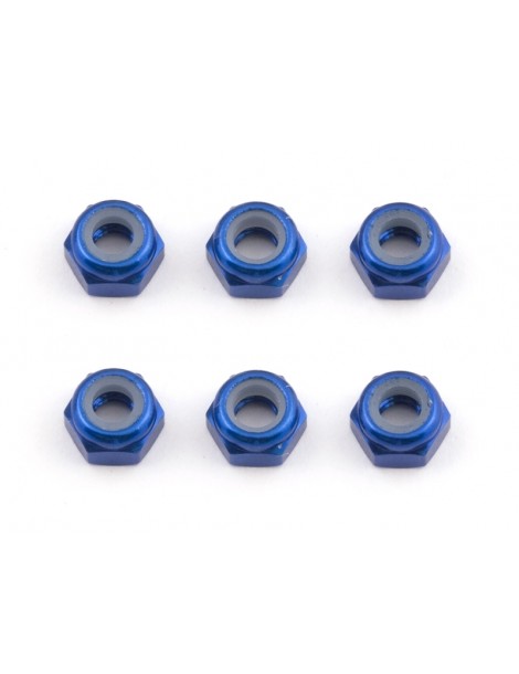 FT Locknuts, M3, blue aluminum