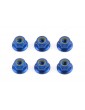 FT Locknuts, M4 blue aluminum, flanged