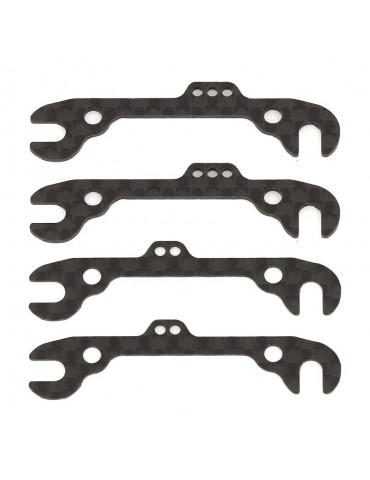 RC12R6 FT Front Ride Height Shims, graphite