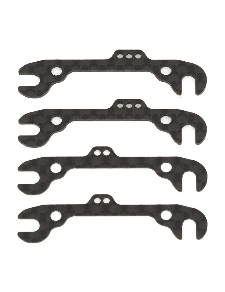RC12R6 FT Front Ride Height Shims, graphite