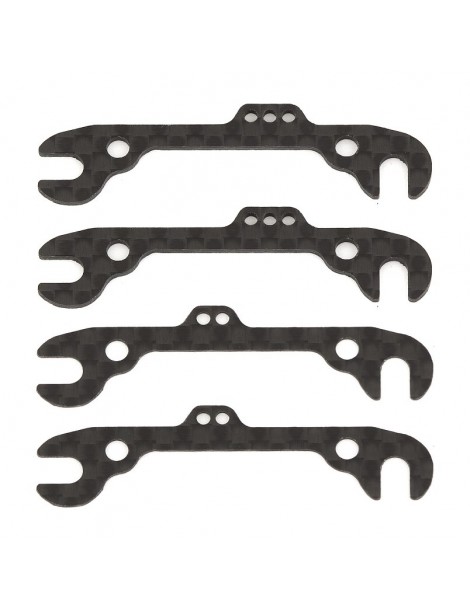RC12R6 FT Front Ride Height Shims, graphite