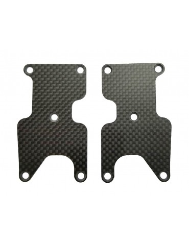 RC8B3.2 FT Rear Suspension Arm Inserts, carbon fiber, 1.2mm