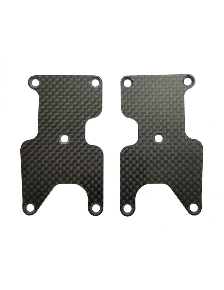 RC8B3.2 FT Rear Suspension Arm Inserts, carbon fiber, 1.2mm