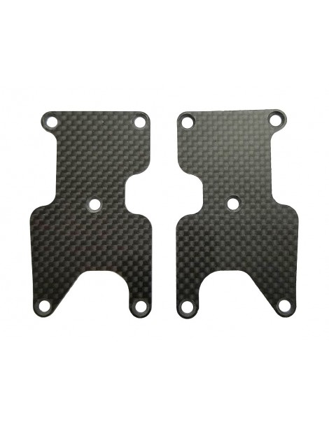 RC8B3.2 FT Rear Suspension Arm Inserts, carbon fiber, 1.2mm