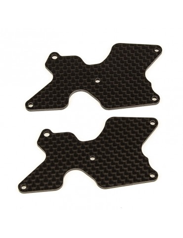 RC8B4 FT rear suspension arm inserts, carbon fiber, 2.0 mm