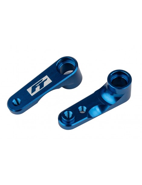 B6.4/B7 FT Steering Bellcranks, blue aluminum