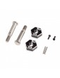 B6.2 Titanium Front Axle with Clamping Hex 5.0mm