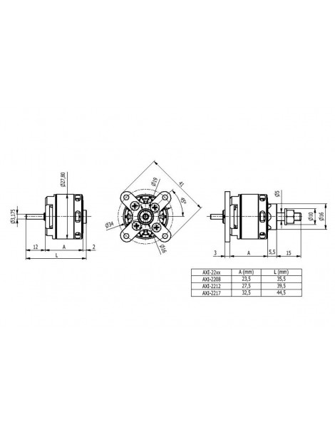 AXI 2217/12 V3 Brushless