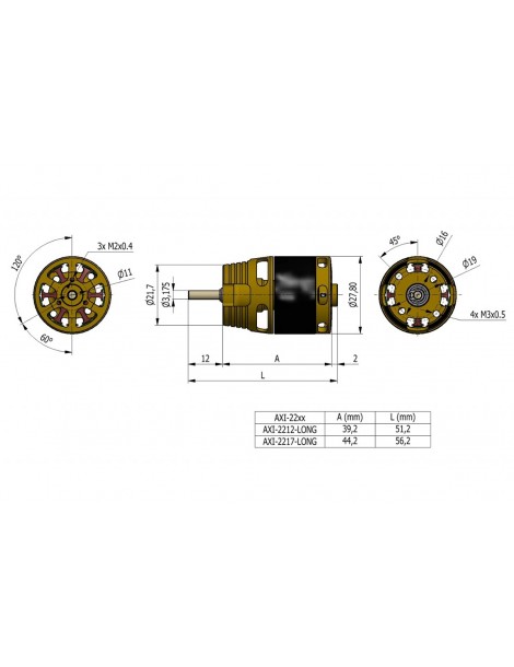 AXI 2217/16 V3 LONG Brushless