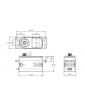 BH815S SSR HiVOLT BRUSHLESS Skaitmeninė žemo profilio servo pavara (15kg-0,05s/60)