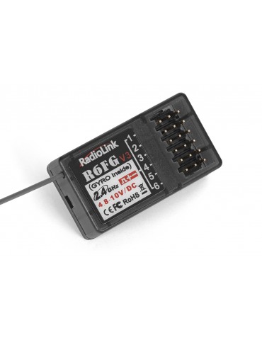 Imtuvas R6FG RX – 6 kanalų 2.4GHz FHSS imtuvas su giroskopu