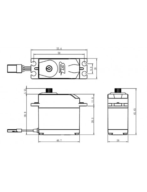 B-06 ANALOG servo (6,5kg-0,11s/60 )