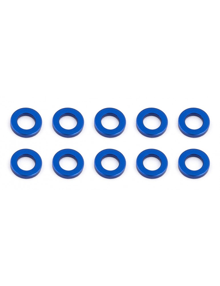 Ballstud Washers, 5.5x3.0x1.0 mm, blue aluminum