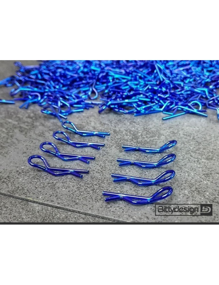 Clips Kit for 1/10 Off/On-road bodies - Blue