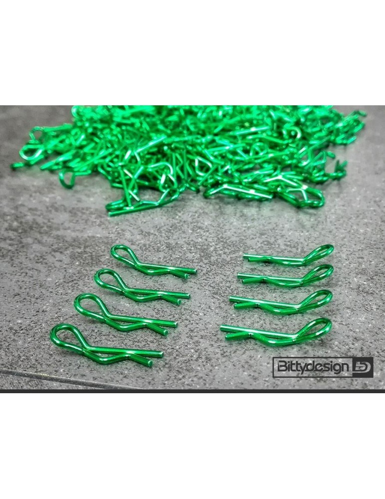 Clips Kit for 1/10 Off/On-road bodies - Green