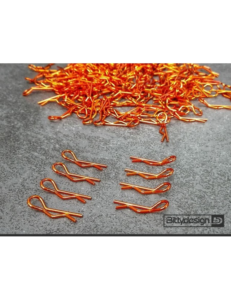 Clips Kit for 1/10 Off/On-road bodies - Orange