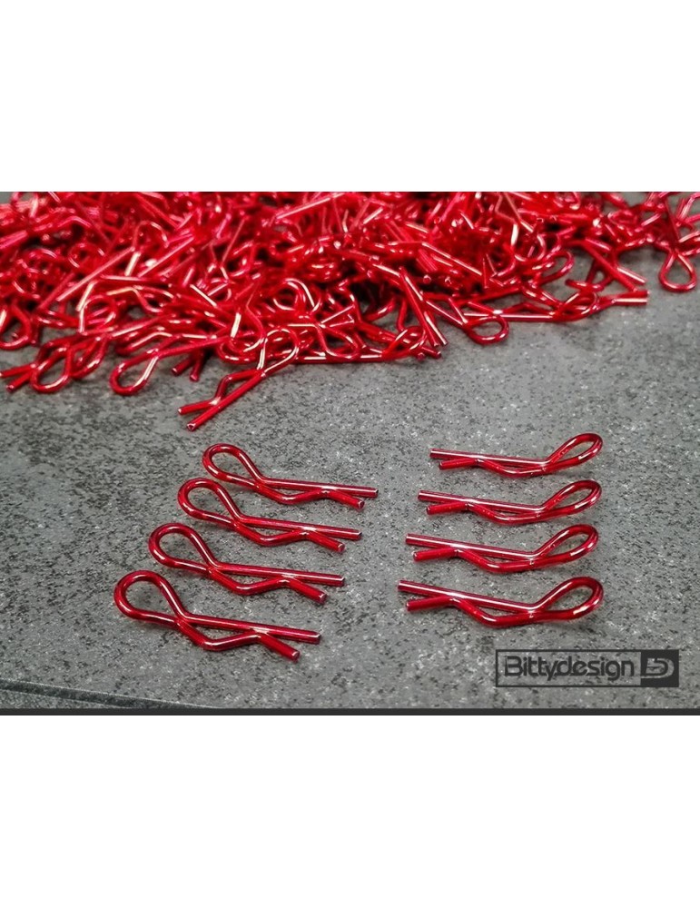 Clips Kit for 1/10 Off/On-road bodies - Red