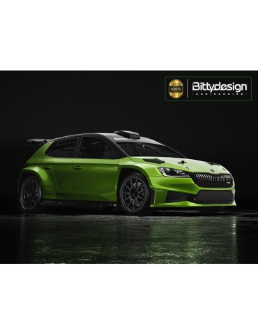 SKODA Fabia RS Rally2 1/10 190mm rally clear body