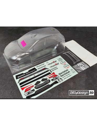 SKODA Fabia RS Rally2 1/10 190mm rally clear body