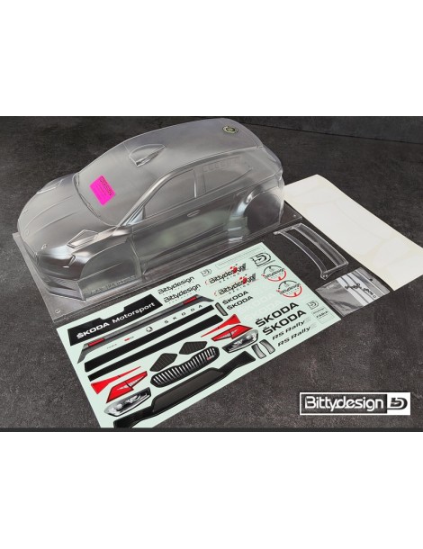 SKODA Fabia RS Rally2 1/10 190mm rally clear body